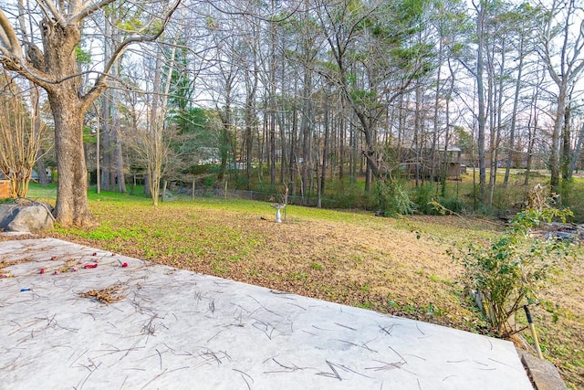 view of yard with a patio area