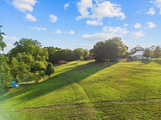 view of yard featuring a rural view