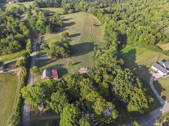 bird's eye view with a rural view