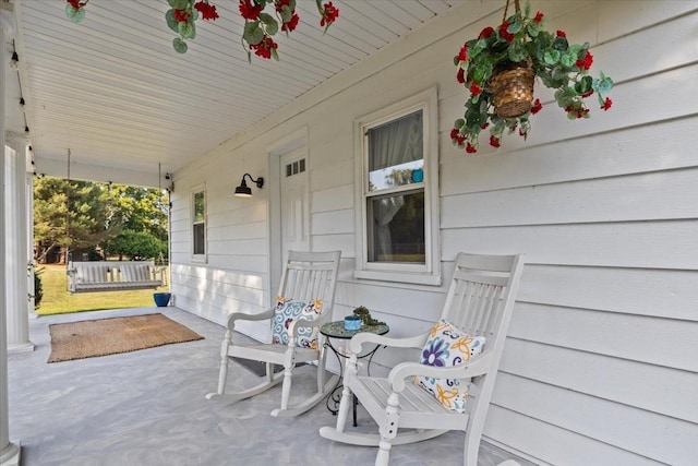 view of patio / terrace with a porch