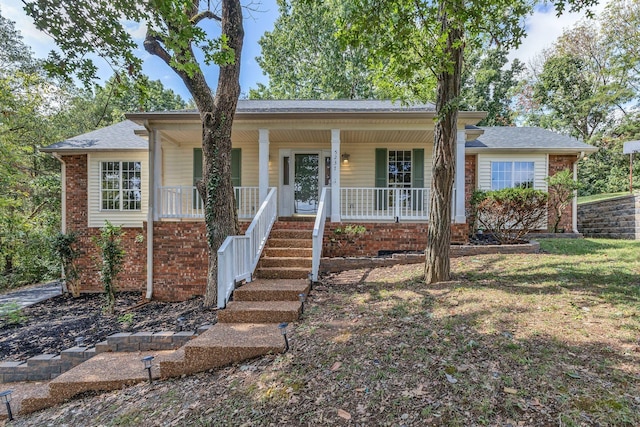 view of front of house with covered porch