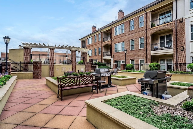 view of patio / terrace with area for grilling