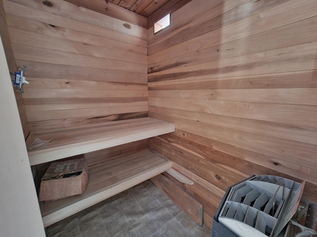 view of sauna