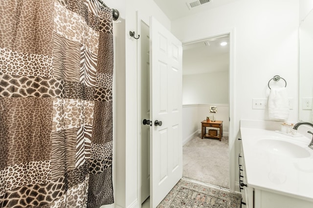 bathroom featuring vanity