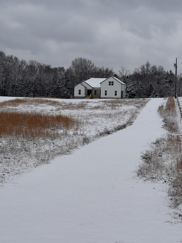 view of snowy yard