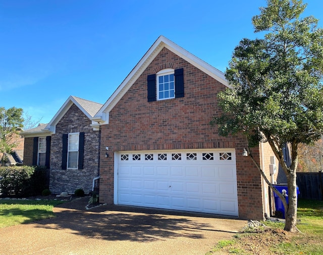 view of property with a garage