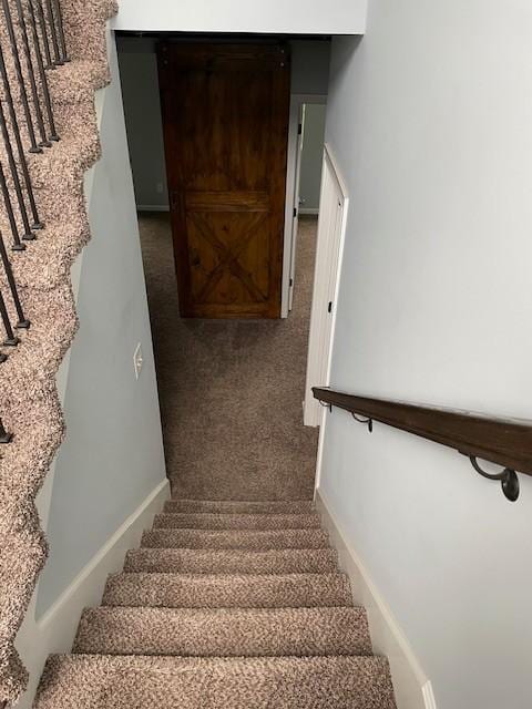 stairway with carpet