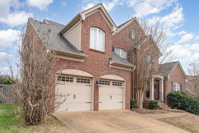 view of property with a garage