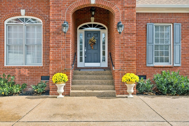 view of exterior entry