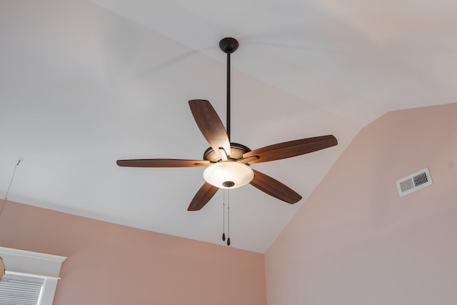 interior details featuring ceiling fan