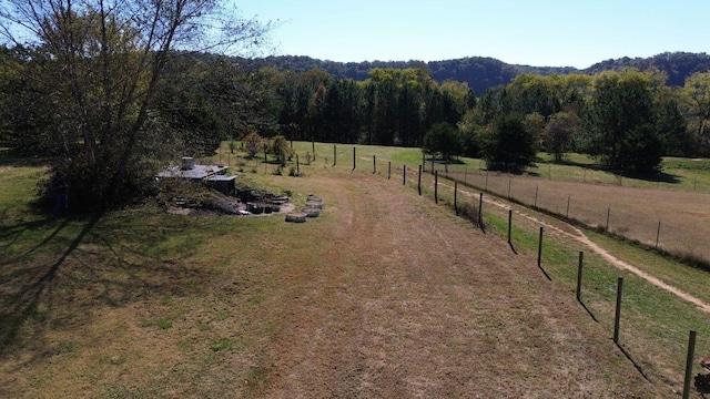 exterior space featuring a rural view