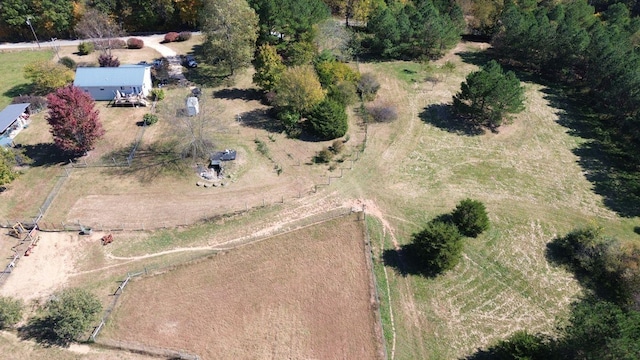 bird's eye view featuring a rural view