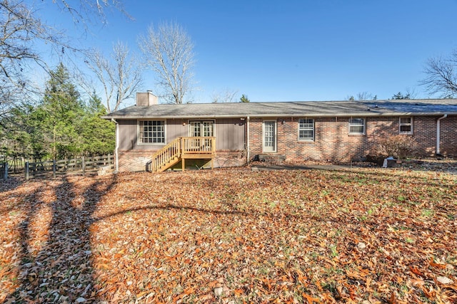 view of rear view of property