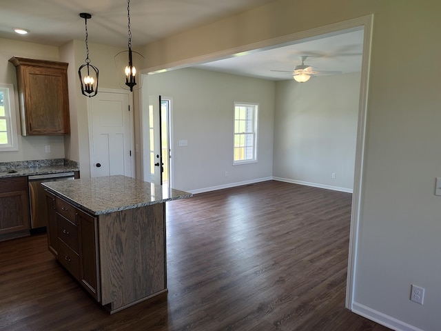 5058 Blue Springs Rd, Smithville, TN 37166 - kitchen featuring dishwasher, healthy amount of natural light, and dark wood-style floors
