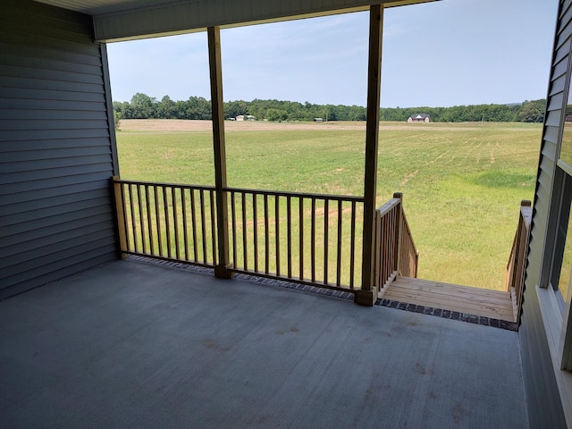 5058 Blue Springs Rd, Smithville, TN 37166 - unfurnished sunroom with a view of rural / pastoral area