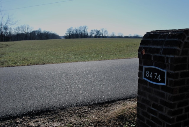 view of road featuring a rural view