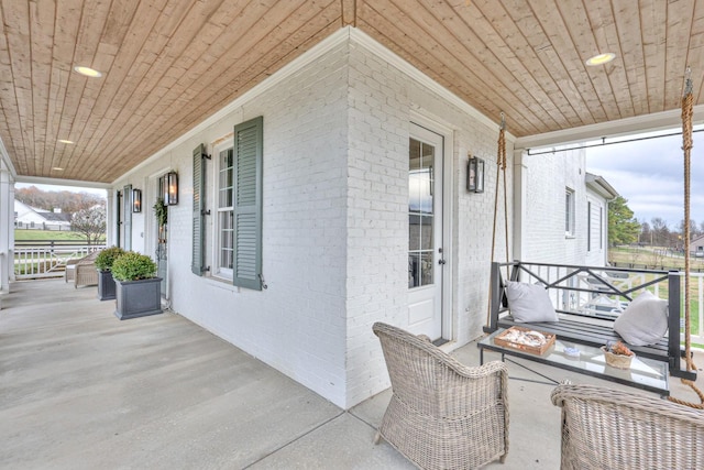 view of patio / terrace with covered porch