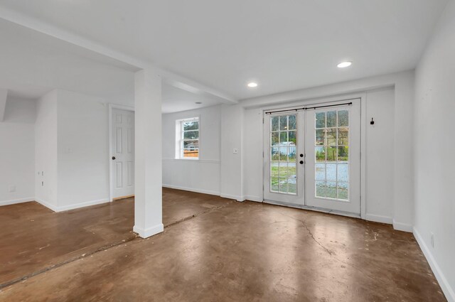 doorway to outside with french doors