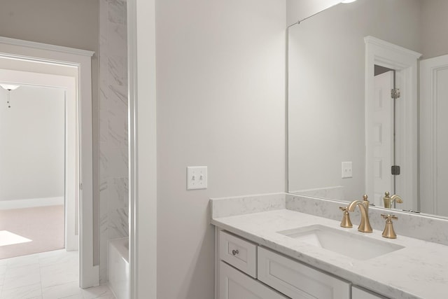 bathroom with vanity