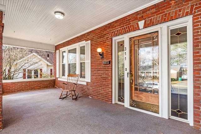 view of patio with covered porch