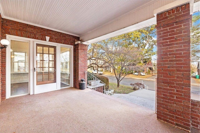 view of patio with a porch