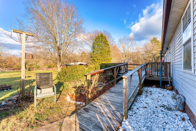 view of wooden terrace