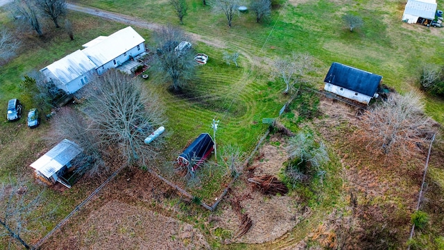 bird's eye view with a rural view