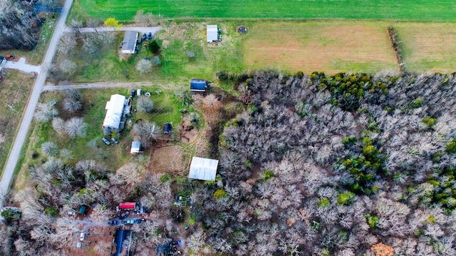 drone / aerial view with a rural view