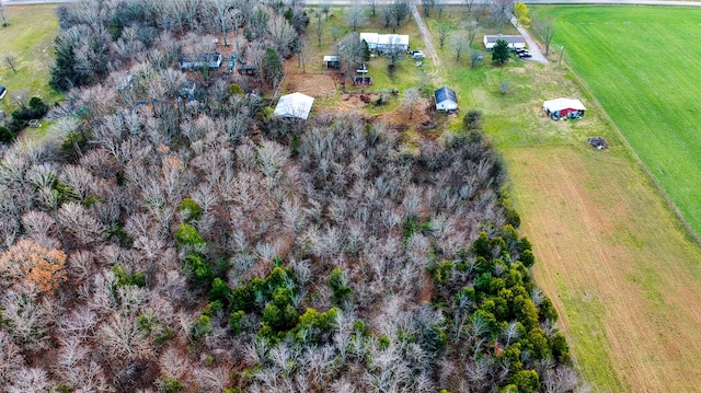 bird's eye view featuring a rural view