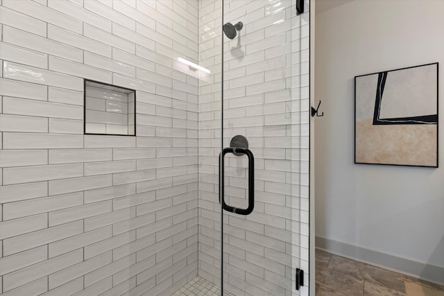 bathroom with an enclosed shower