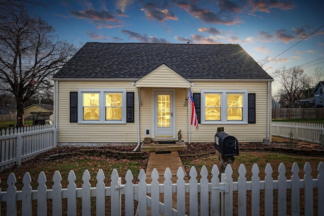 view of bungalow