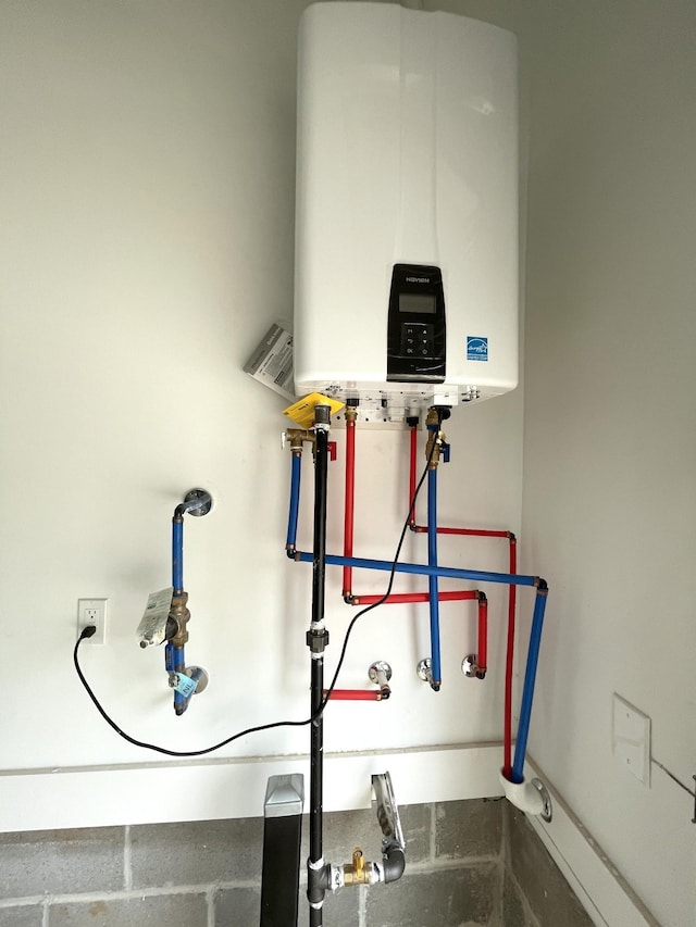 utilities featuring tankless water heater