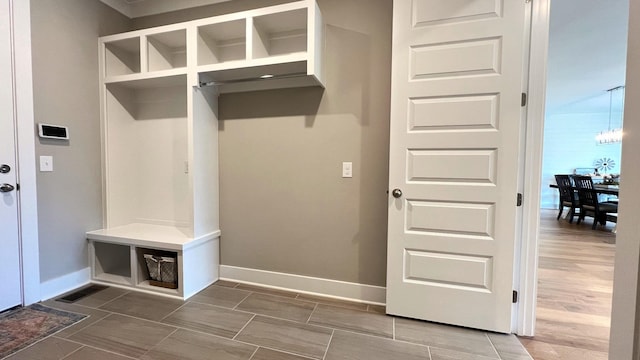 1510 Frye Rd, Columbia, TN 38401 - mudroom with wood finished floors and a chandelier
