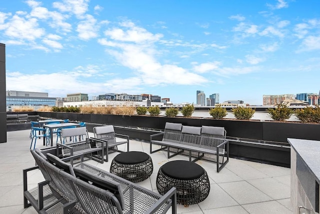 view of patio / terrace with an outdoor living space