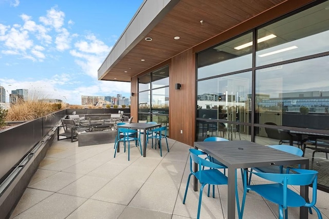 view of patio / terrace featuring a balcony