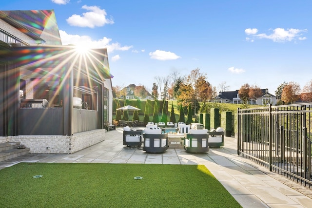 view of patio / terrace featuring outdoor lounge area