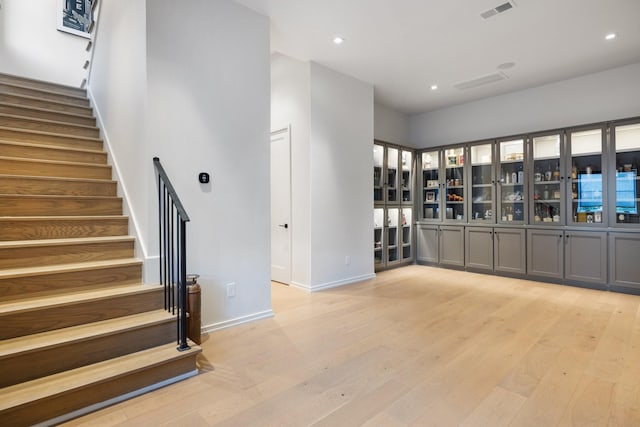 interior space featuring light wood-type flooring