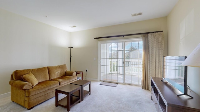 view of carpeted living room