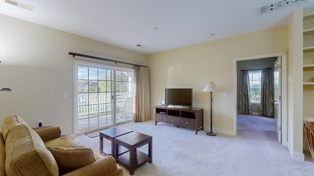 view of carpeted living room