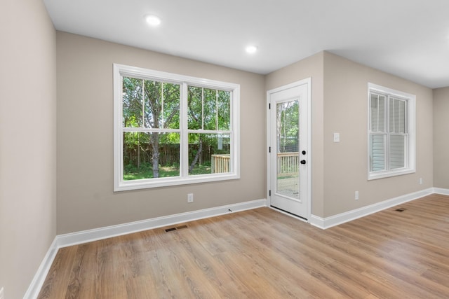 interior space with light wood-type flooring