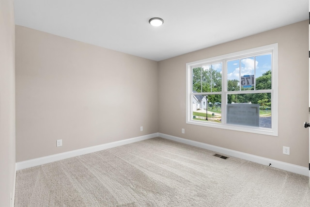 view of carpeted empty room