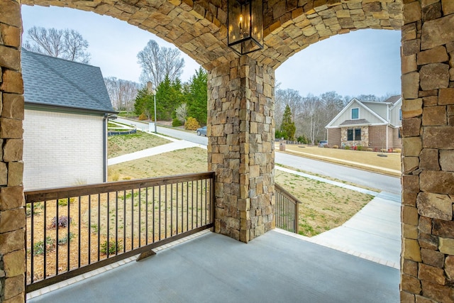 view of patio with a porch