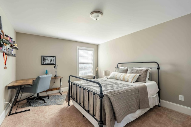 bedroom with carpet floors