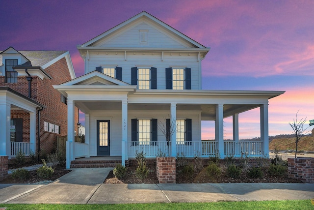 view of front of property with a porch