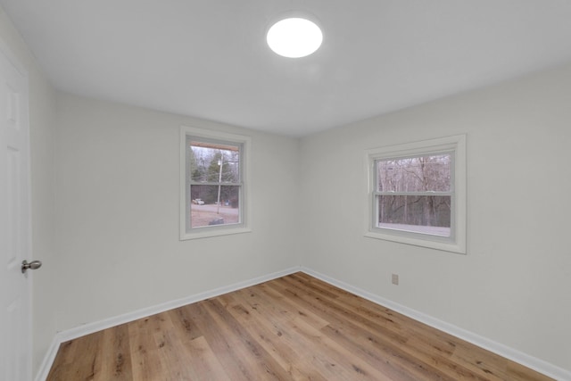 empty room featuring light hardwood / wood-style flooring