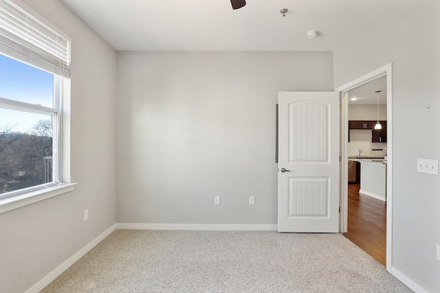 view of carpeted empty room