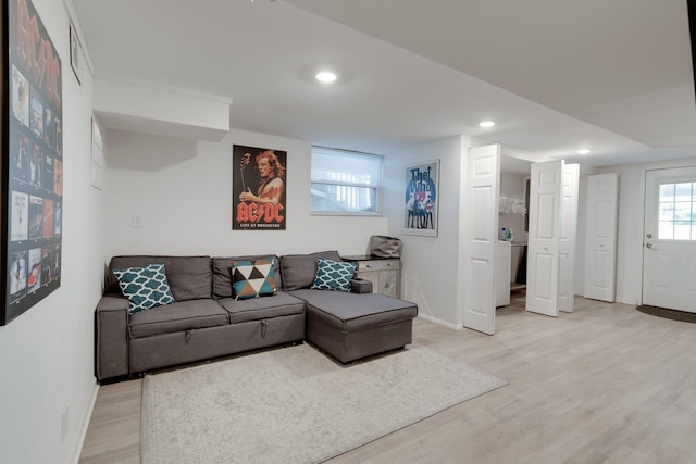 living room featuring hardwood / wood-style flooring