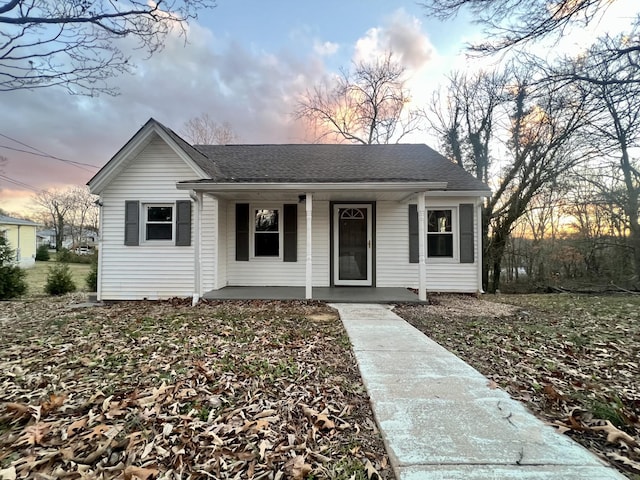 view of front of home featuring covered porch