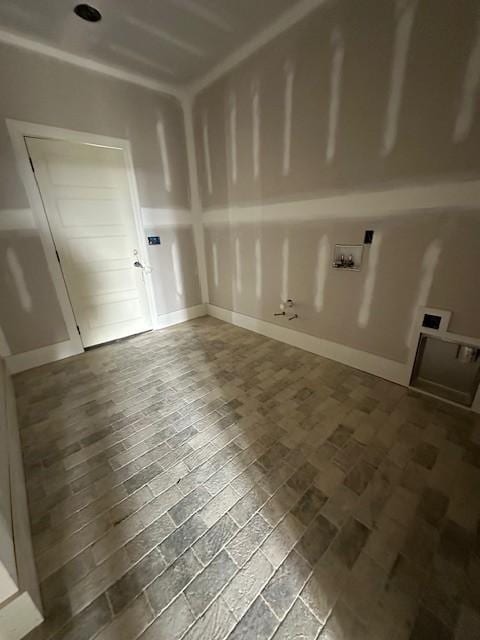 washroom with washer hookup and dark wood-type flooring