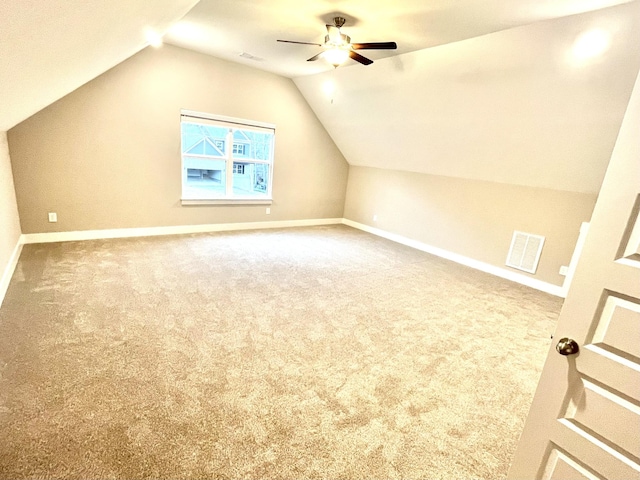 609 Spring Hill Dr, Smyrna, TN 37167 - bonus room featuring a ceiling fan, carpet flooring, and lofted ceiling